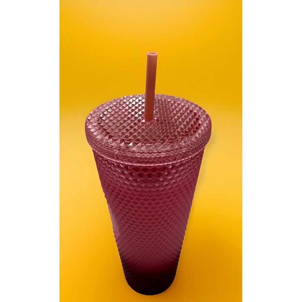 Starbucks 2022 Tumbler Cup Blush Pink Waxberry Ombre Gradient Studded 24oz Venti - Picture 6 of 10